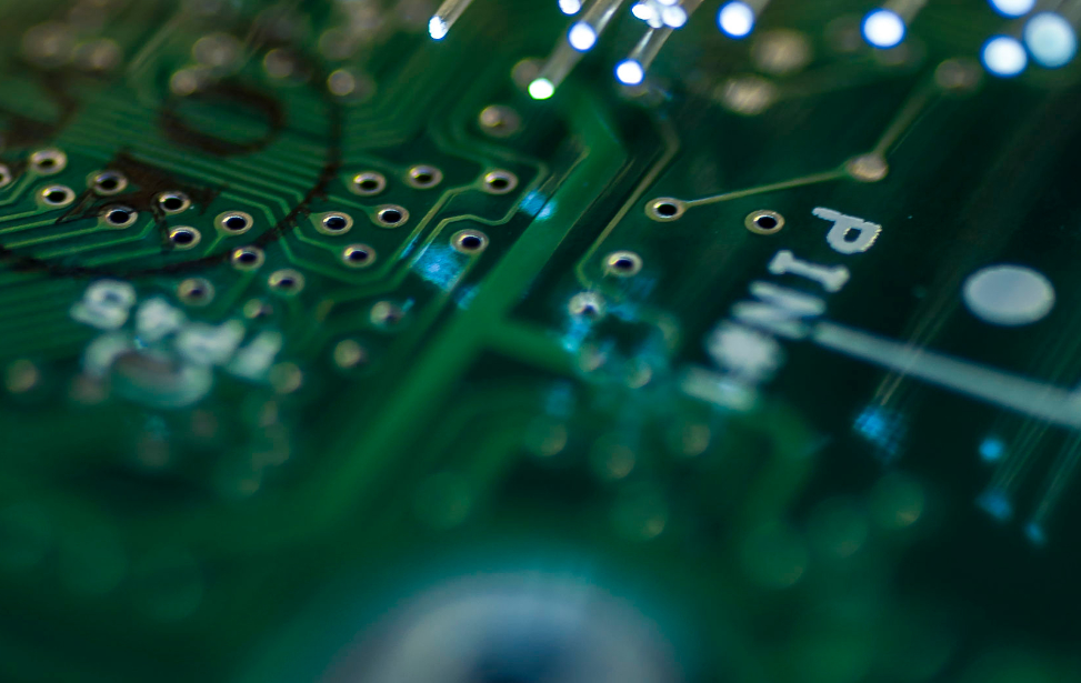close up of pc board